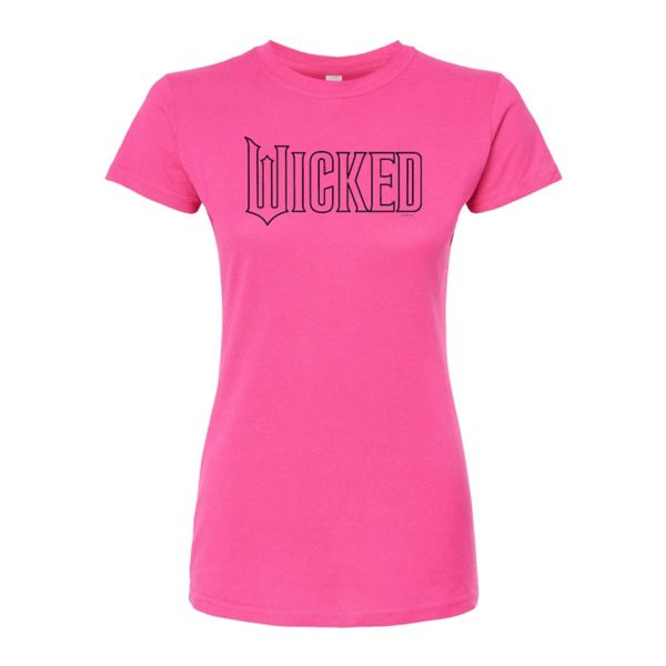 

Молодежная футболка с принтом Wicked Outline Logo Licensed Character, цвет fuchsia
