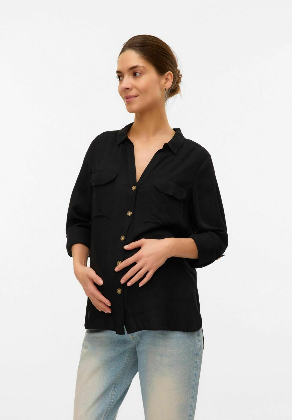 

Блузка на пуговицах VMMBUMPY NEW NOOS Vero Moda Maternity, черный
