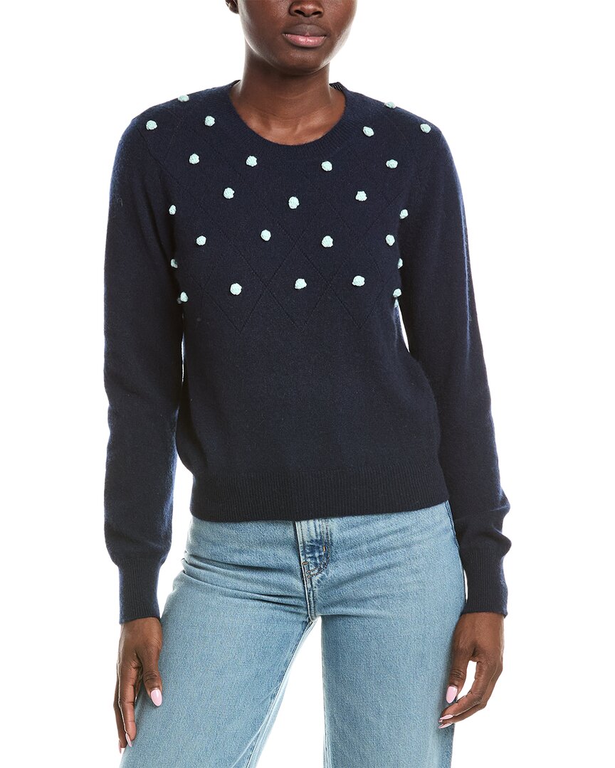 

Брод Кашемир Винтаж Пом Кашемировый свитер Brodie Cashmere, синий