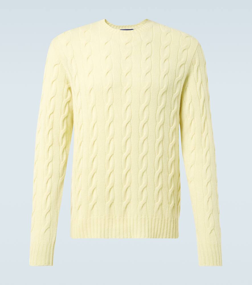 

Кашемировый свитер с рельефной вязкой Ralph Lauren Purple Label, Lemon Meringue