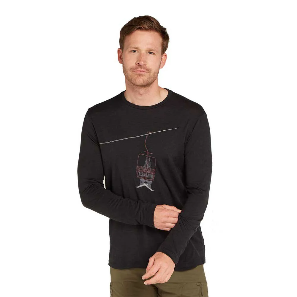 

Футболка Icebreaker Merino 150 Tech Lite Bear Lift long sleeve, черный