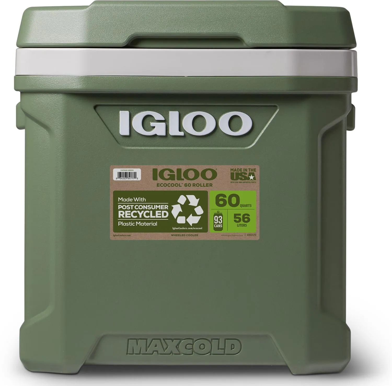 

Холодильник-тележка ECOCOOL (57 л) Igloo, Vintage Green
