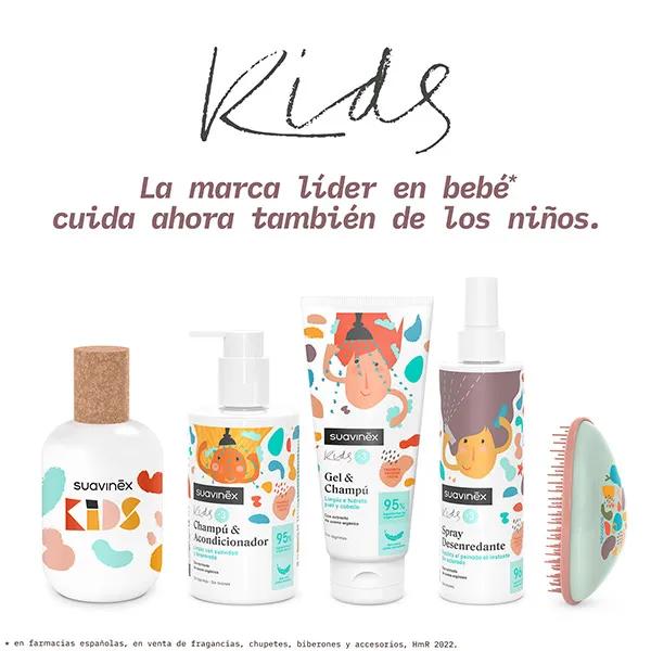 Для детей от 3 до 10 лет Champú Acondicionador Kids Suavinex, 300 ml — фото 4