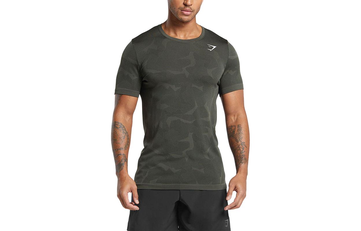 

Футболка мужская оливково-зеленая GYMSHARK