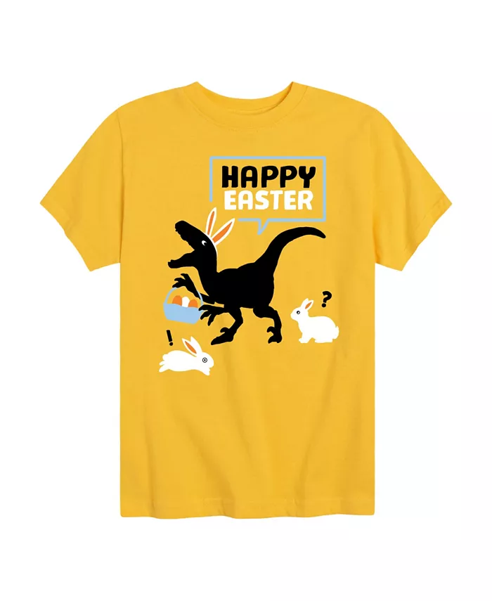 

Футболка с принтом "Dino Happy Easter" для мальчиков старшего возраста Hybrid, желтый