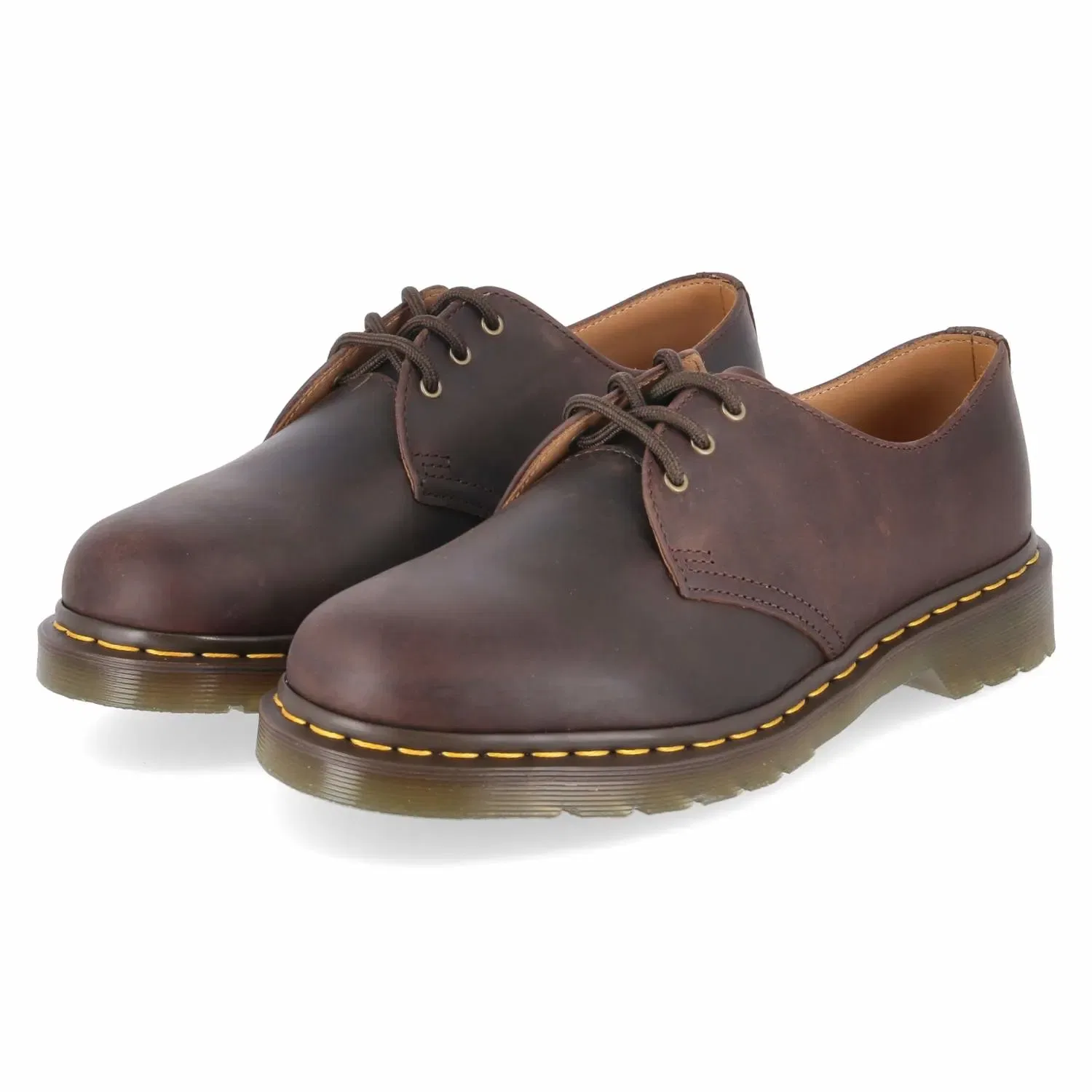 Сникерсы низкие, гладкая кожа, Dr. Martens, коричневый