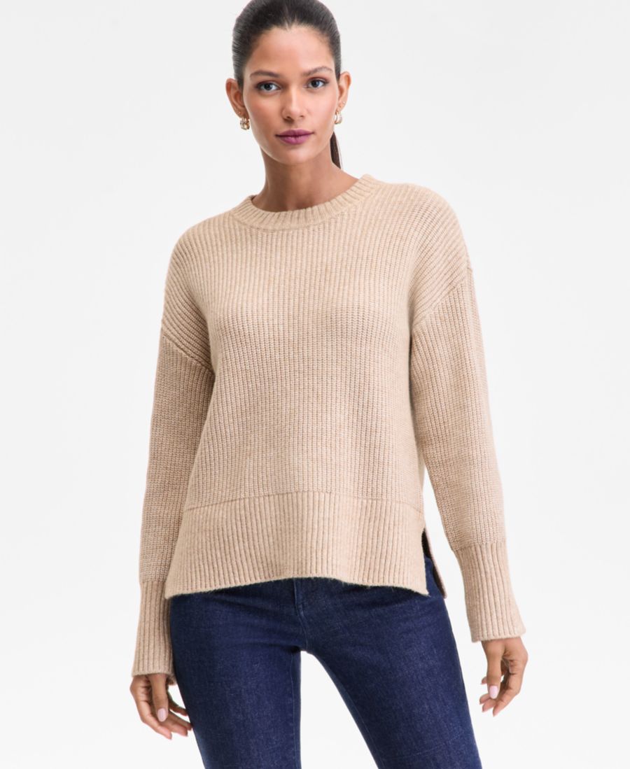 

Уютный женский свитер с круглым вырезом, эксклюзивно от Macy's INC International Concepts, Warm Toffee