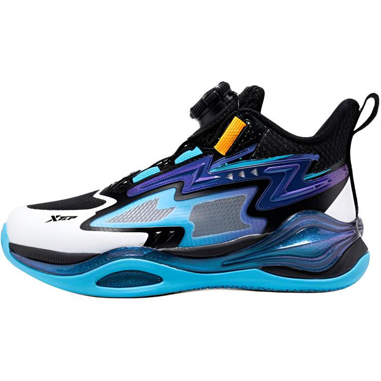 

Нескользящие и дышащие низкие детские баскетбольные кроссовки для детей от 3 до 7 лет XTEP, черный/синий