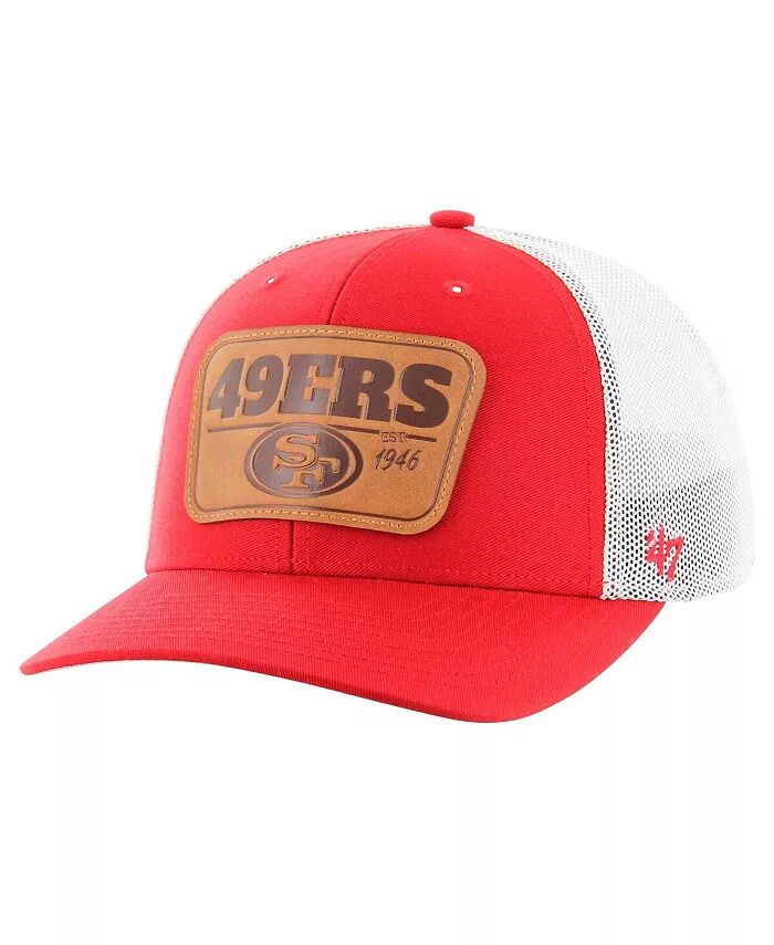

Мужская алая/белая бейсболка San Francisco 49ers Thrash Trophy Flex '47 Brand
