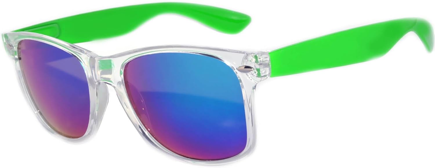 

Винтажные двухцветные солнцезащитные очки OWL с дымчатыми и зеркальными линзами — квадратные, в стиле ретро, ​​подходят для женщин и мужчин, защита от УФ-излучения UV 400, Mirror - Transparent/Green