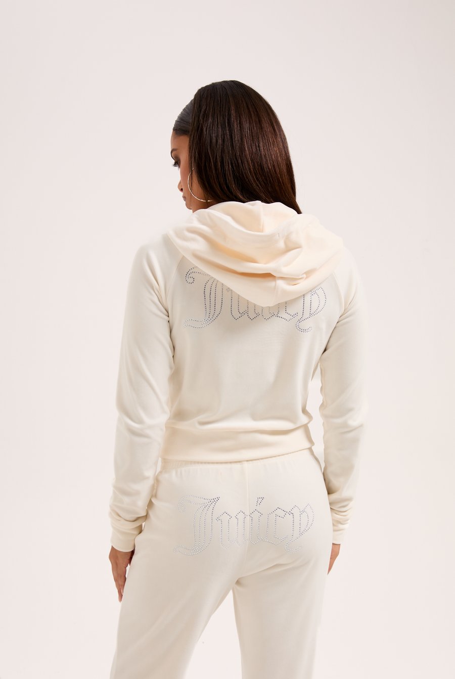 

Толстовка Juicy Couture OUTLINE DIAMANTE, Sugar Swizzle/Off-White