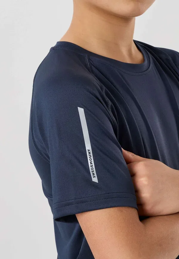 Футболка для тренировок Swedemount Core Training Tee B Jr Print T-Shirt, темно-синий — фото 4