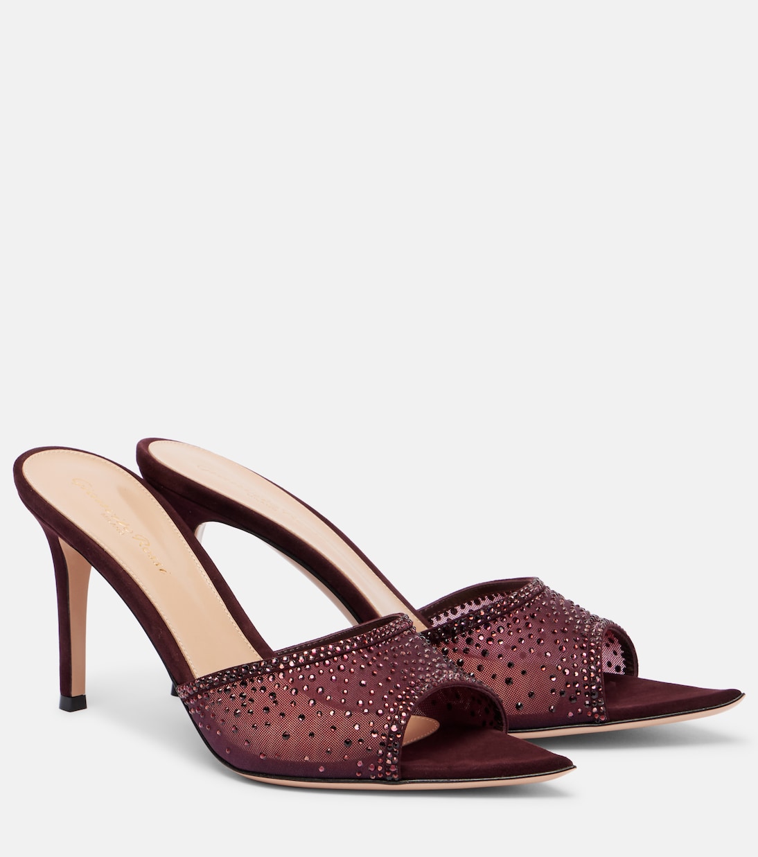 Rania 85 мюли с кристаллами Gianvito Rossi, Royale+Royale