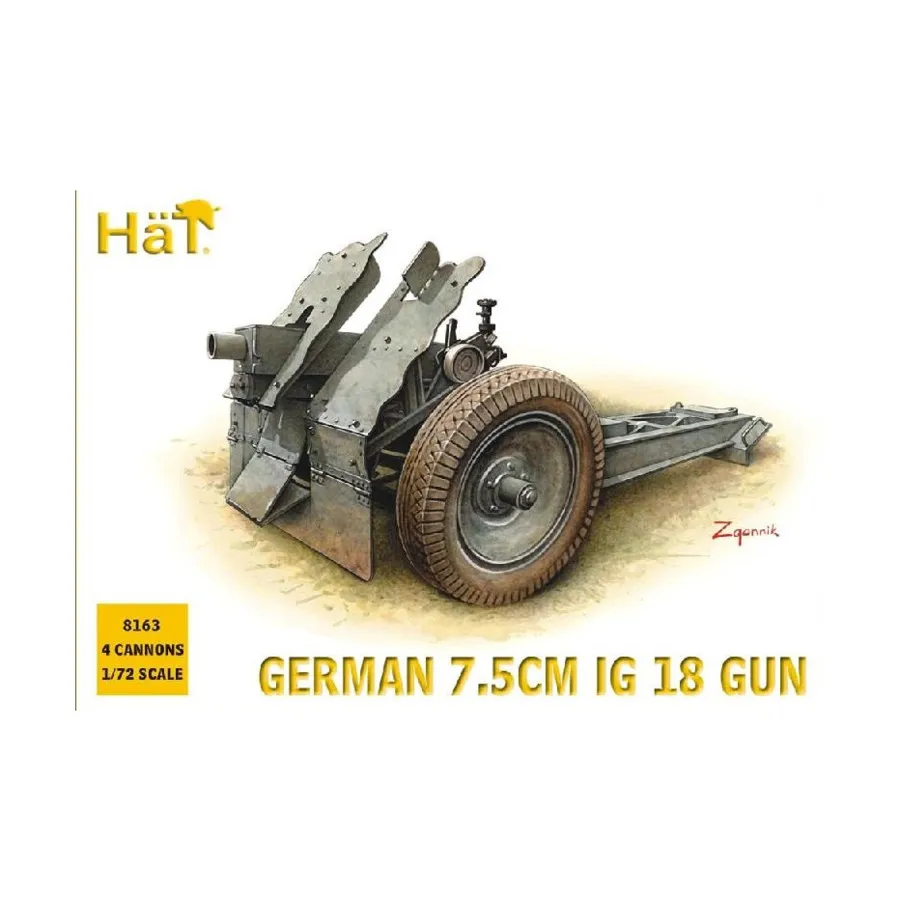 

Немецкая 7,5-см пушка IG18, Historical Plastic Military Figures - WWII (1:72) (Hat Industries)