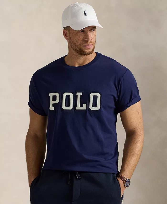 

Мужская футболка с логотипом Big & Tall Polo Ralph Lauren, синий
