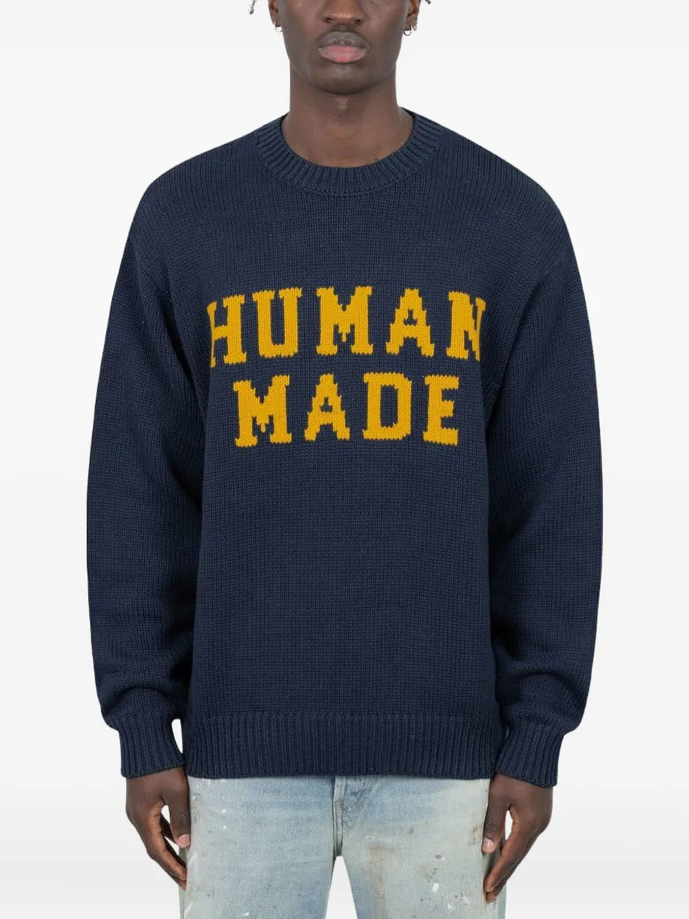

Свитер с круглым вырезом Human Made, синий