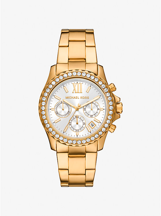 

Крупные часы Everest Pavé в золотистом оттенке Michael Kors, золотой