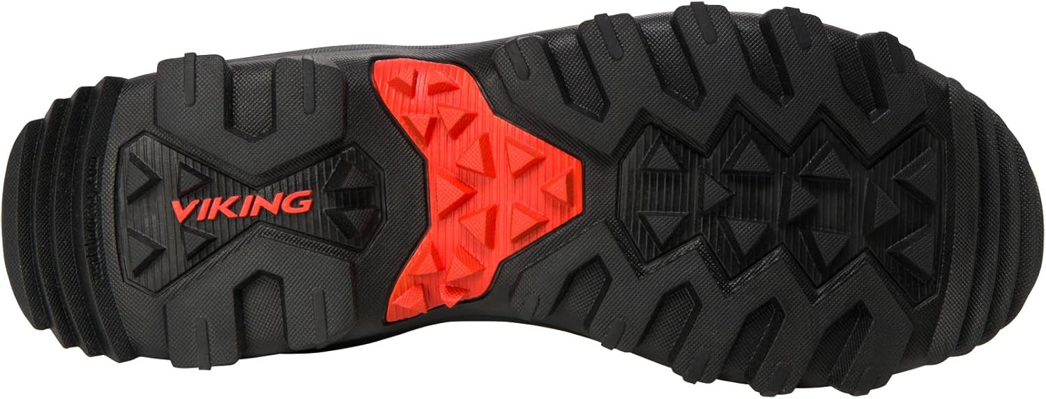 Унисекс треккинговые ботинки Viking Villrein Mid GTX, черный/красный — фото 3