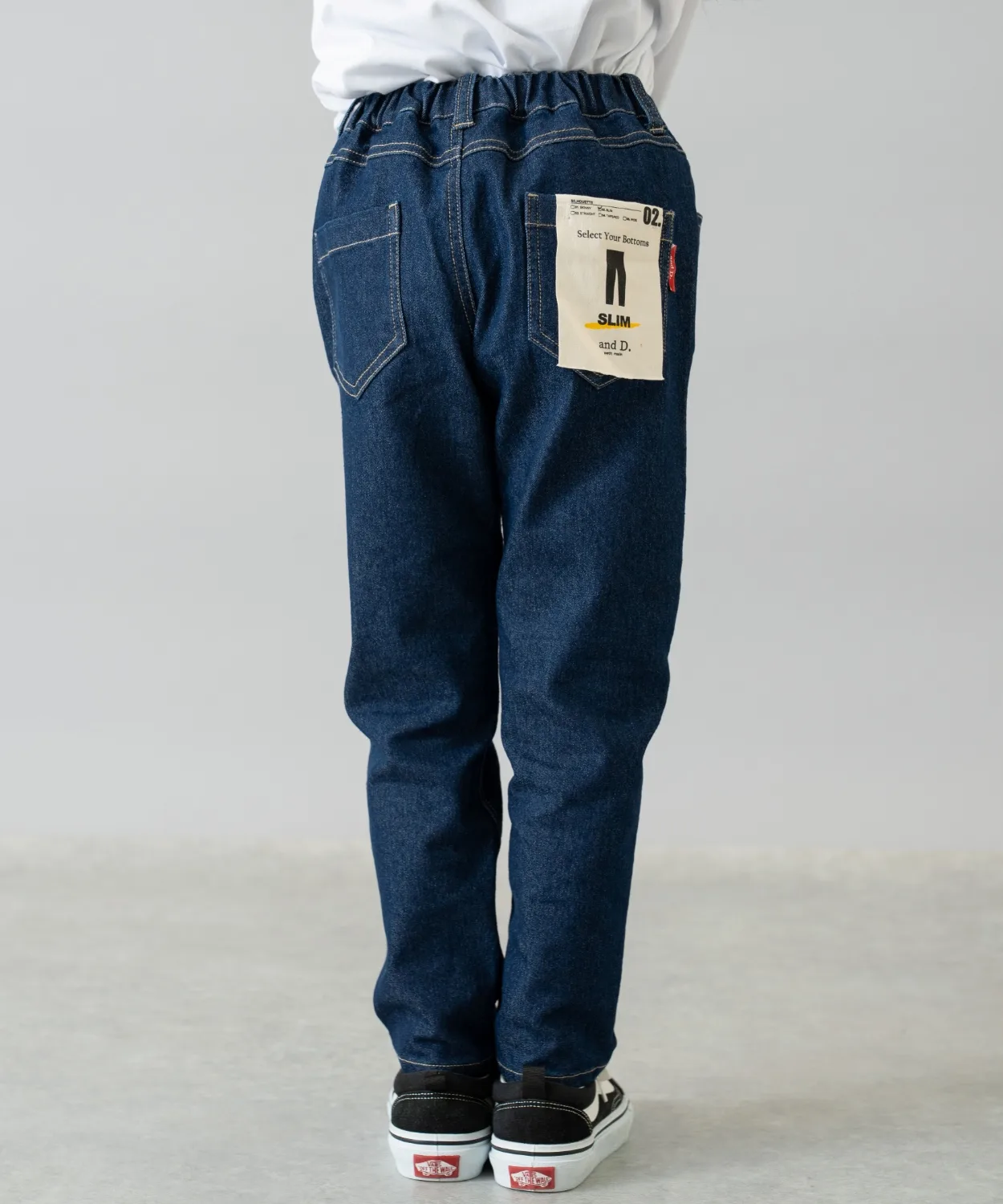 Детские джинсы slim straight stretch Denim and D. petit main серые — фото 4
