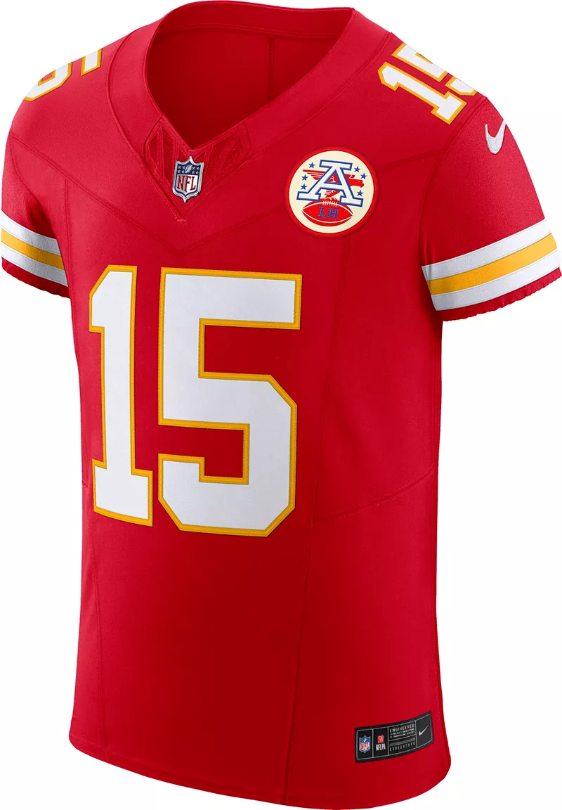 Мужская красная майка Nike Kansas City Chiefs Патрика Махоумса № 15 Elite — фото 2