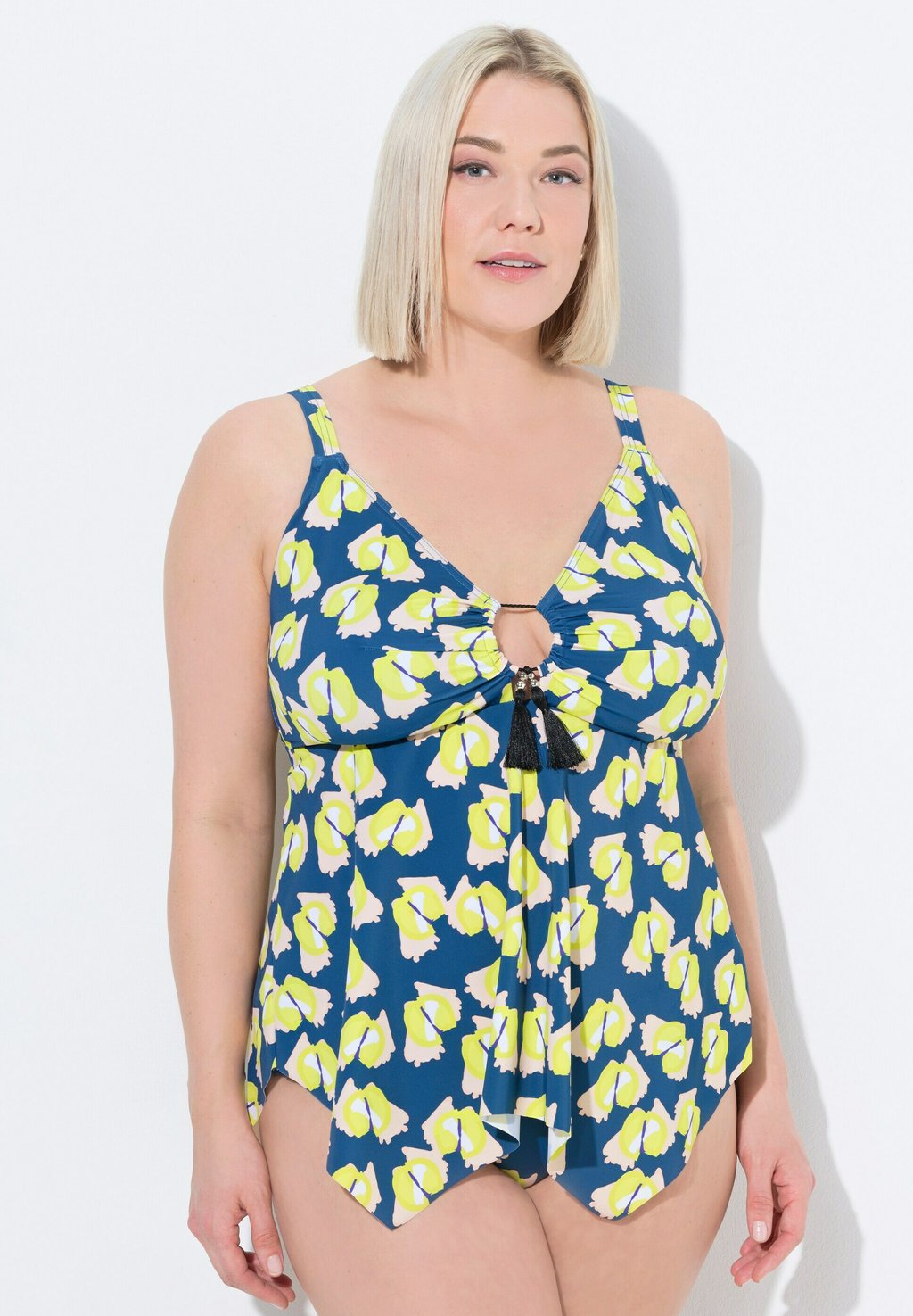 

Купальник PRINT POINTED HEM Ulla Popken, синий
