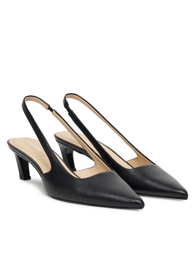 Сандалии Ess Kitten Heel Sling Back HW0HW02641 Calvin Klein, черный — фото 2