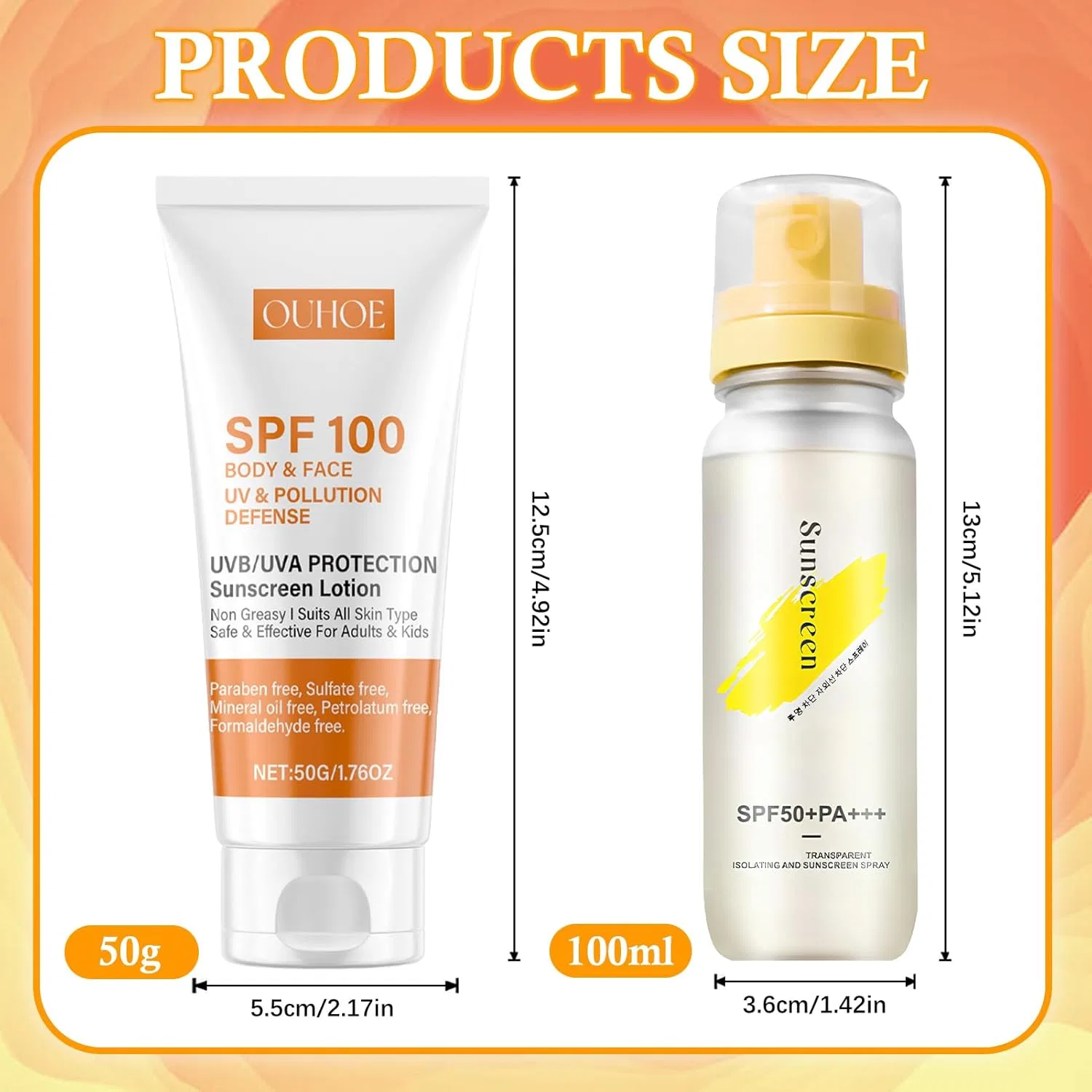 Набор из 2 солнцезащитных средств SPF 100 и SPF 50 Taimeimao — фото 2