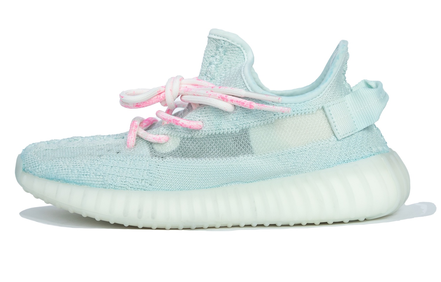 Yeezy Boost 350 V2 Ice Cream Низкие Повседневные Кроссовки Унисекс Ледяной Голубой Пудра Adidas Originals, Ледяной Голубой Розовый — фото 2