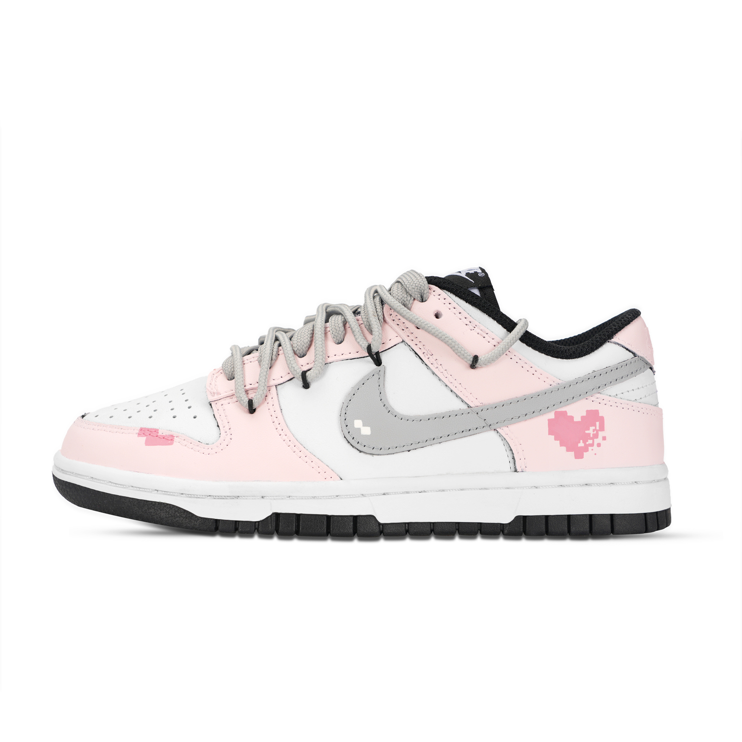 

Nike Кроссовки для скейтбординга Dunk Pixel Love Leather с защитой от истирания и скольжения, низкие, унисекс, розовые и белые