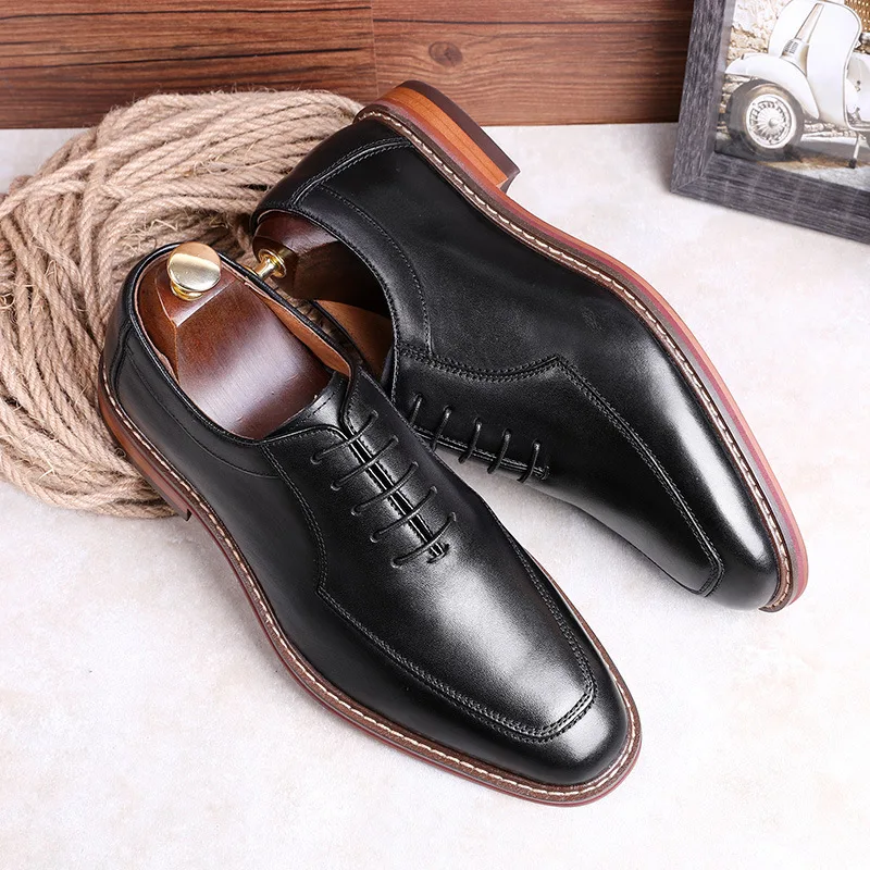 Мужские туфли Low top H2, Brown Height-Increasing (6cm) — фото 3