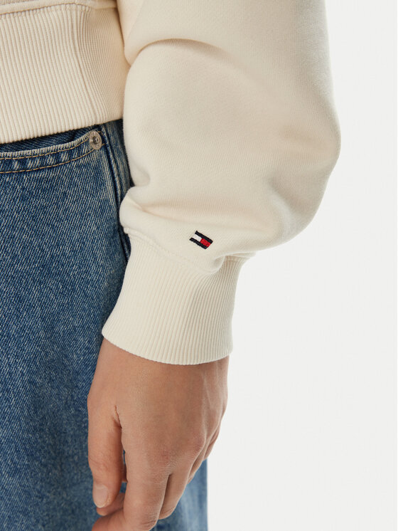 Толстовка обычного кроя Modern Script WW0WW43844 Tommy Hilfiger, экрю — фото 4