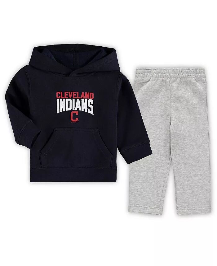 

Комплект из толстовки и штанов из флиса с принтом «Cleveland Indians Fan Flare» для мальчиков и девочек темно-синего и серого цвета Outerstuff