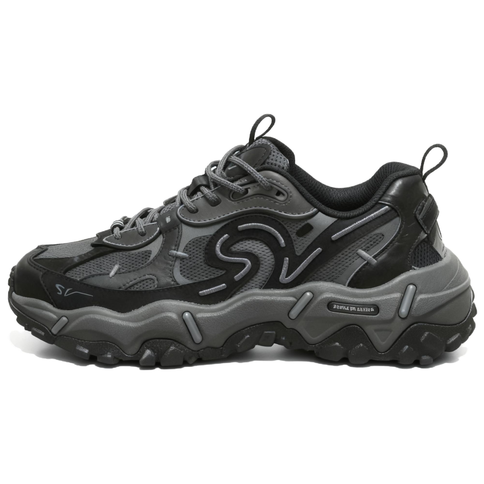 

ANTA Повседневные кроссовки Cookie для мужчин, низкие, Castle Gray/Basic Black/Men's Gray