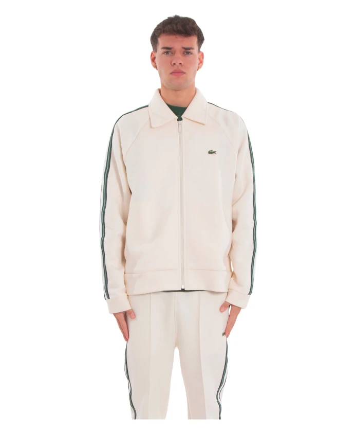 

Толстовка на молнии, произведено во Франции. Lacoste, белый