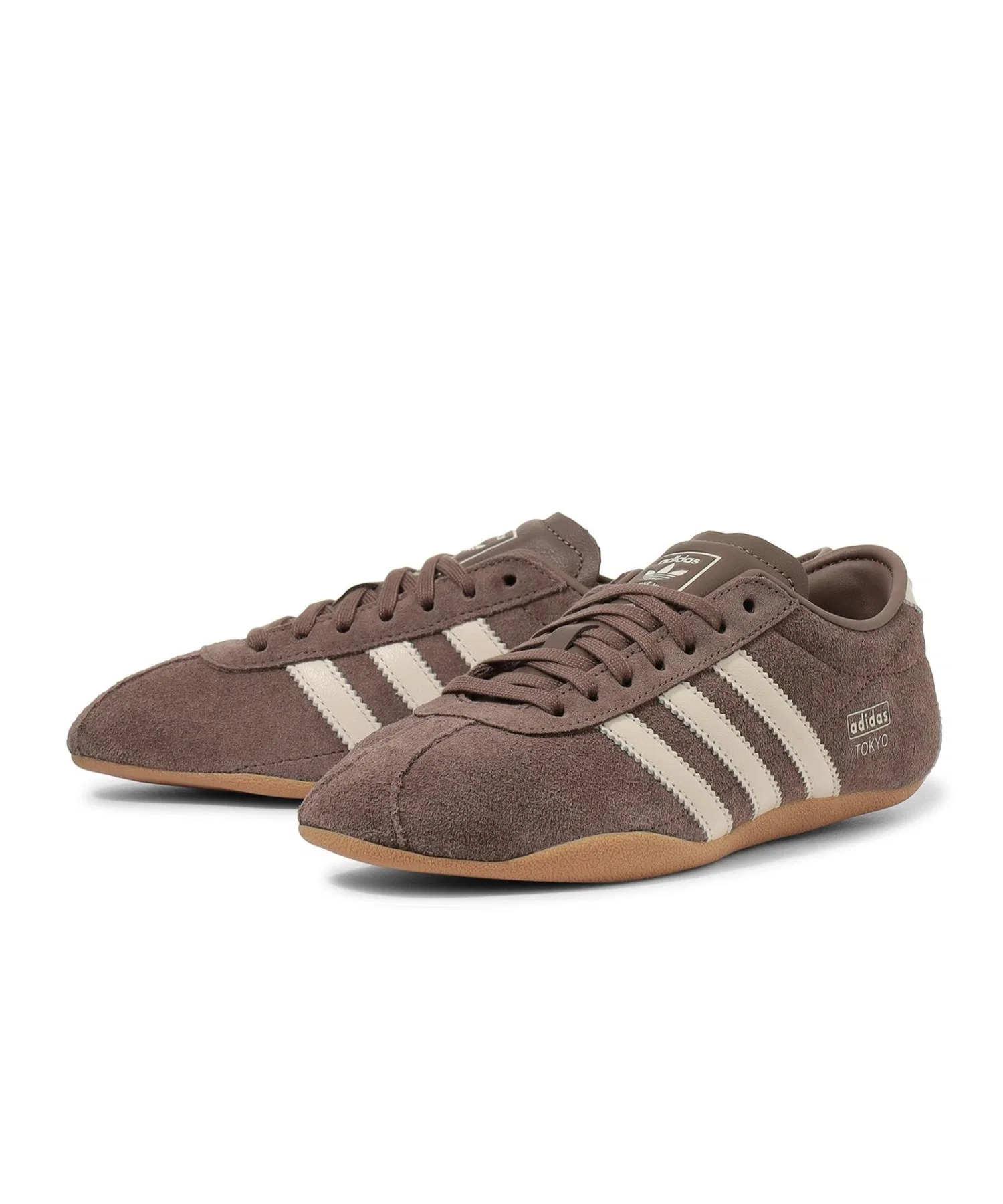 Унисекс кроссовки из замши adidas TOKYO W KI3584 коричневые — фото 3