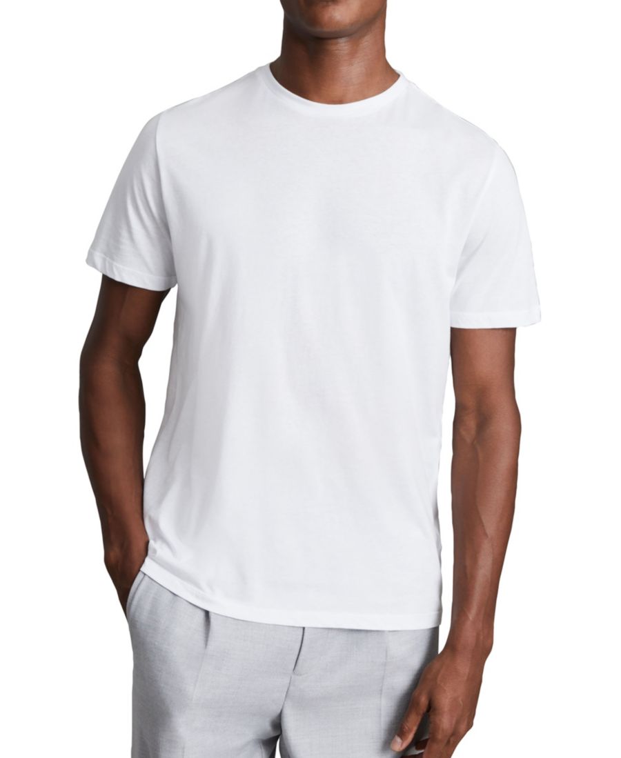 

Мужская хлопковая футболка с круглым вырезом REISS, White, Белый, Мужская хлопковая футболка с круглым вырезом REISS, White