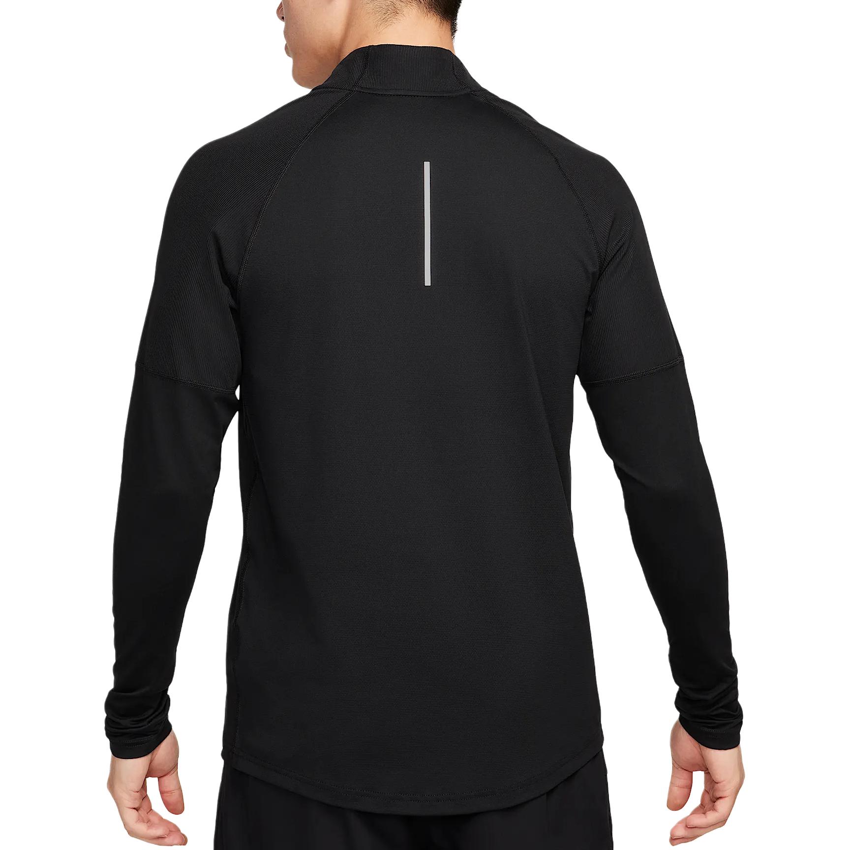 Полузастежка беговая флисовая футболка Asia Sizing Nike, черный — фото 3