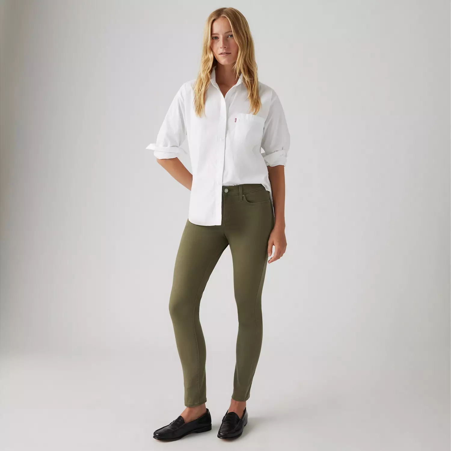 

311 Формирующие узкие женские джинсы Levi's, цвет Ivy Green