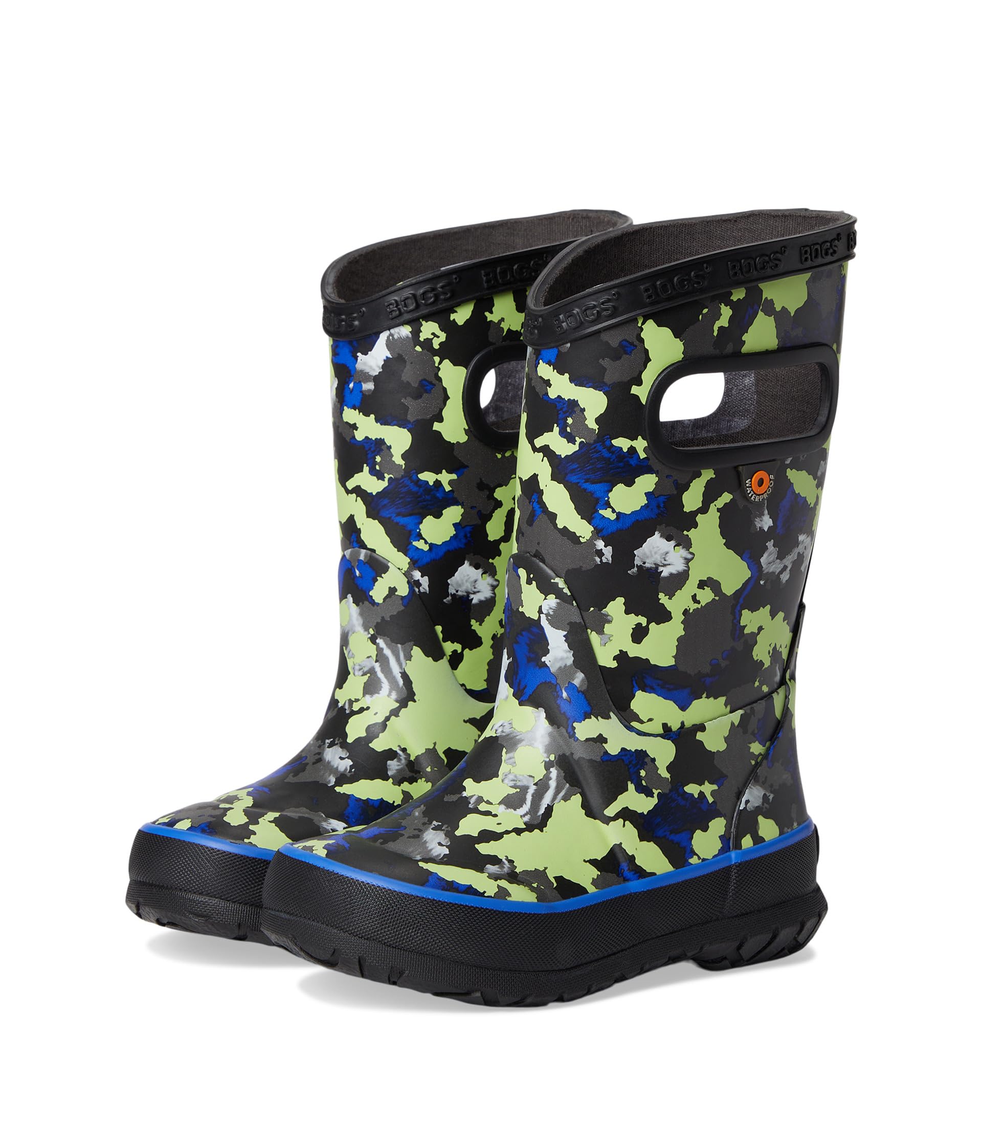 

Ботинки Bogs Kids Rainboot Camo Texture, черный мульти