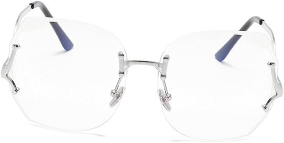 

VALICLUD Стильные безрамочные модные солнцезащитные очки для женщин, большая УФ-защита, серебристая оправа, элегантный легкий дизайн для пляжа и активного отдыха на природе, Silver