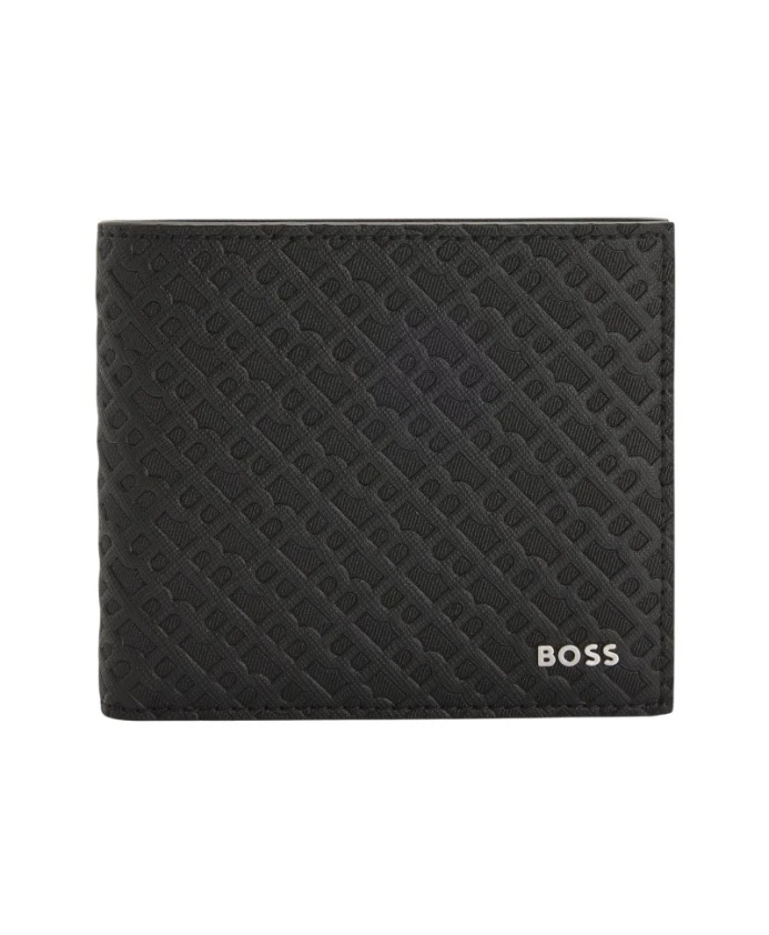 

Элегантный черный кошелек с множеством отделений. Hugo, черный