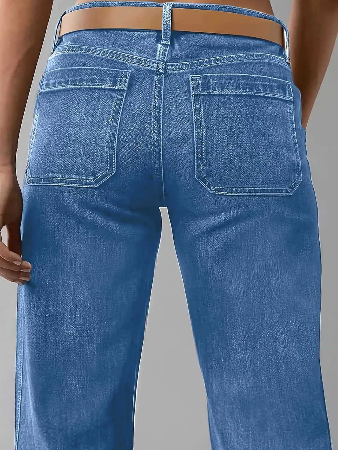 Джинсы женские low rise baggy, y2k straight wide leg — фото 3