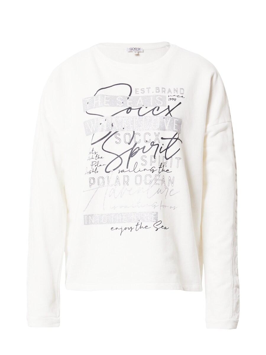 

Свитер Soccx Sweatshirt Into The Blue, слоновая кость