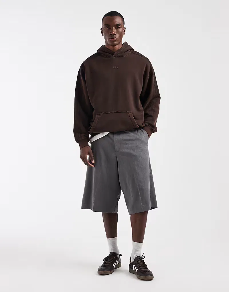 Худи Adidas Originals premium essentials, коричневый — фото 4