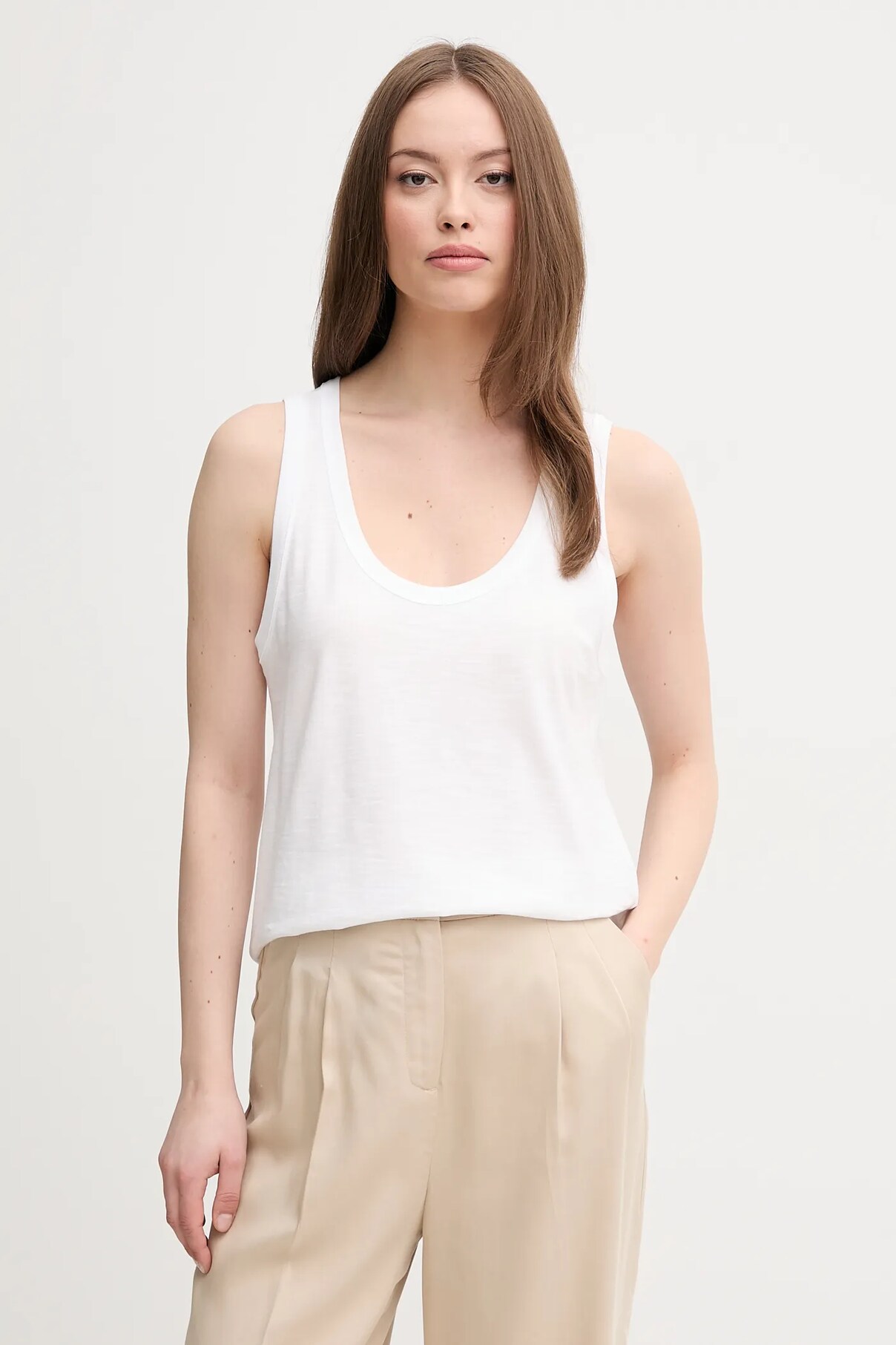 

Хлопковый топ United Colors Of Benetton, белый
