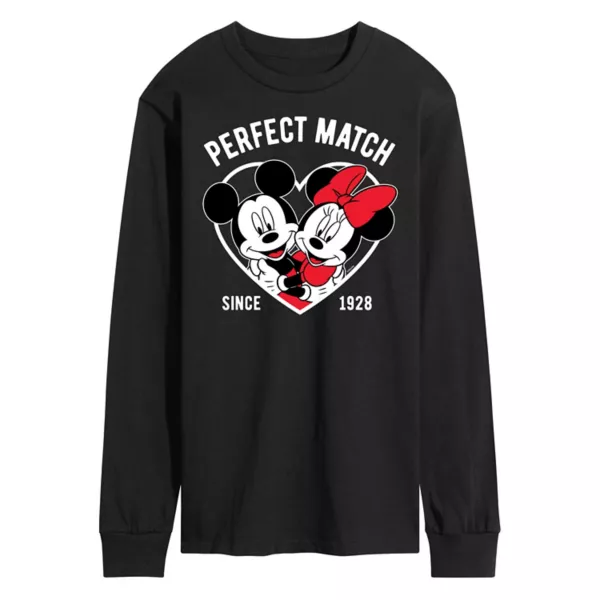 

Мужская футболка с длинным рукавом Perfect Match Disney, черный