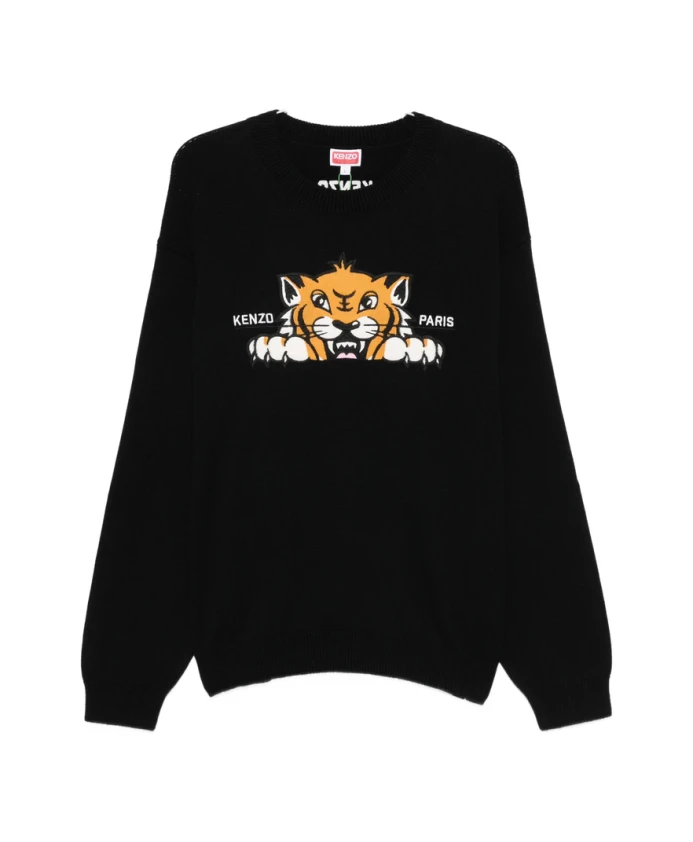 

Черный свитер с круглым вырезом Kenzo, черный