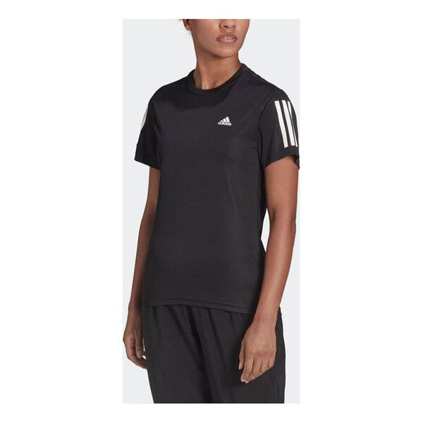 Футболка own the run t-shirt 'black' Adidas, черный — фото 2