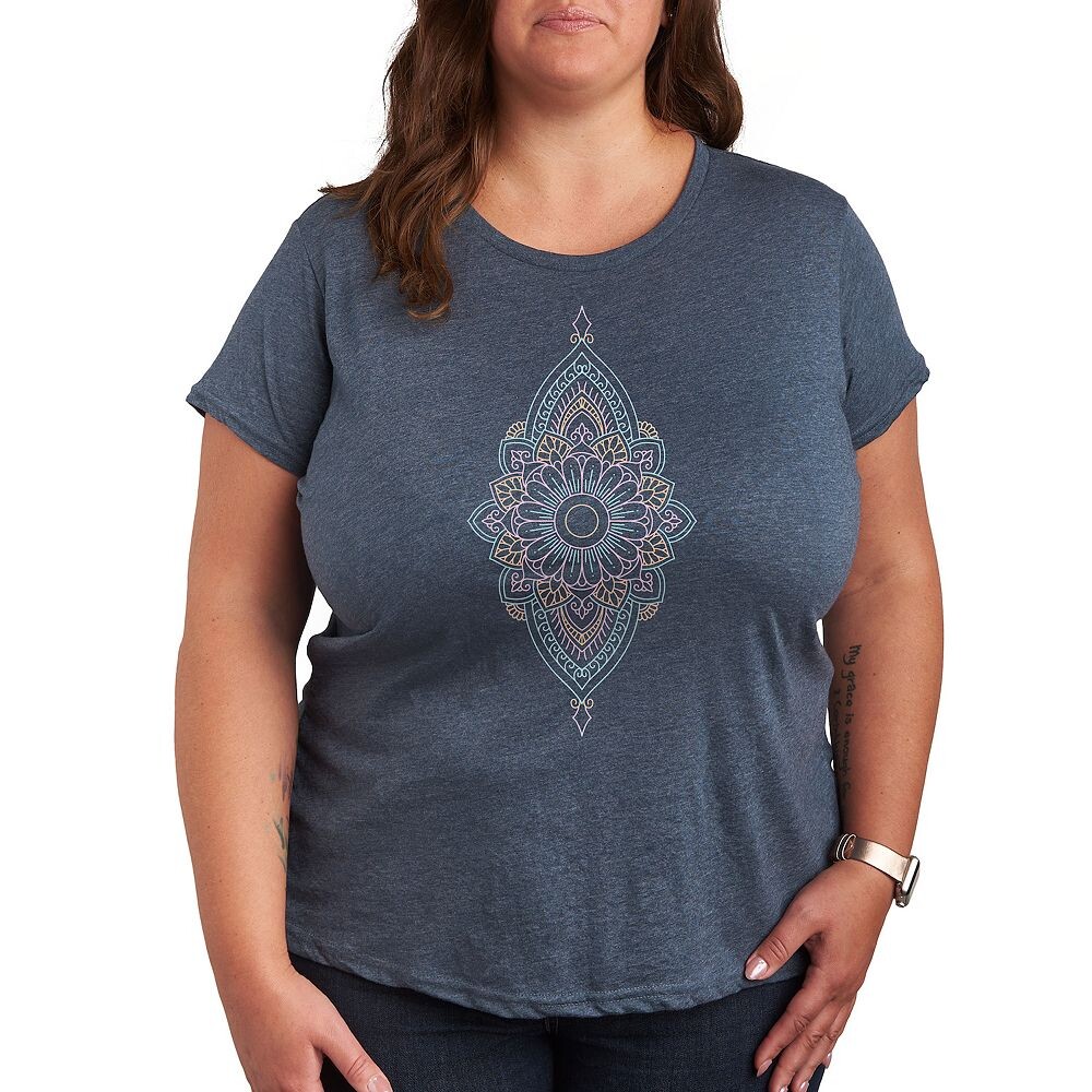 

Футболка Plus Spring Mandala с рисунком, цвет Heather Blue