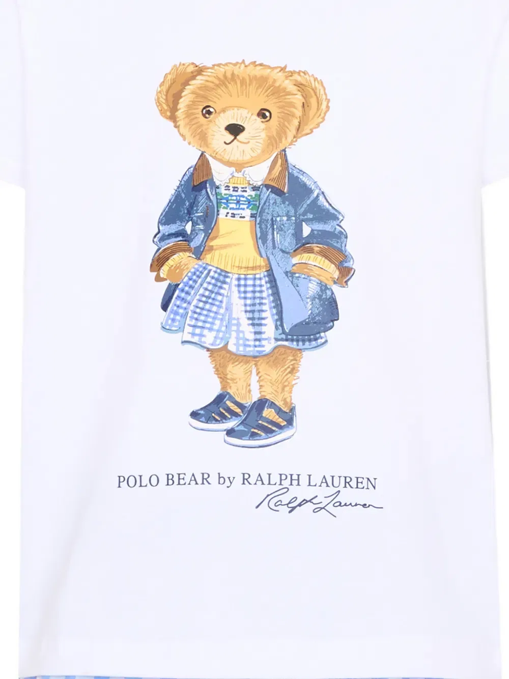Пижама с изображением медведя Поло Polo Ralph Lauren Kids, белый — фото 3
